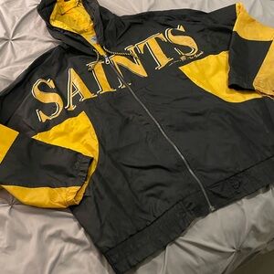 NFL Black and Yellow Saints Lightweight Jacket